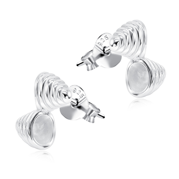 Shell Designed Silver Ear Stud STS-5625